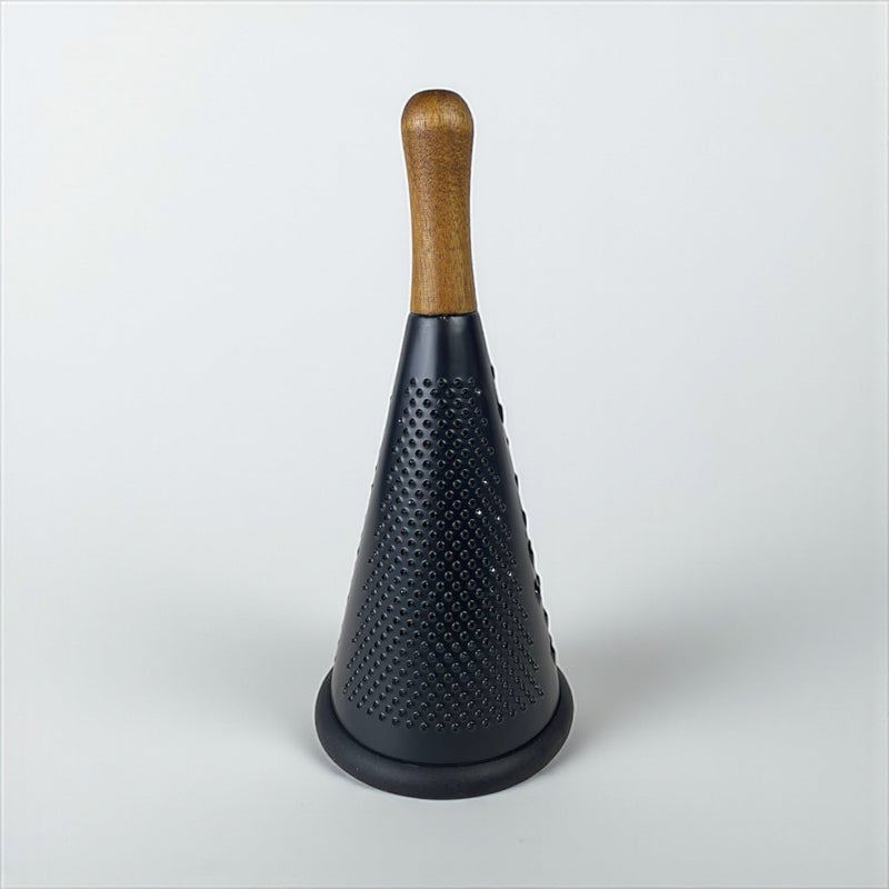 Black textured object with a wooden handle on a white background available at cupindy.com