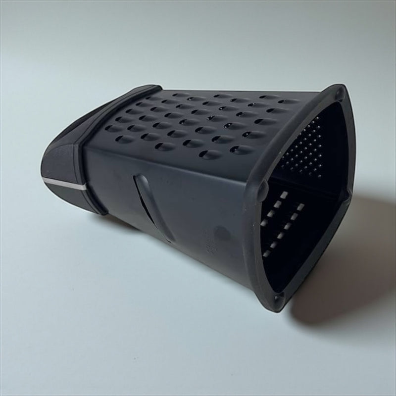Black plastic tool with textured surface on a light gray background available at cupindy.com