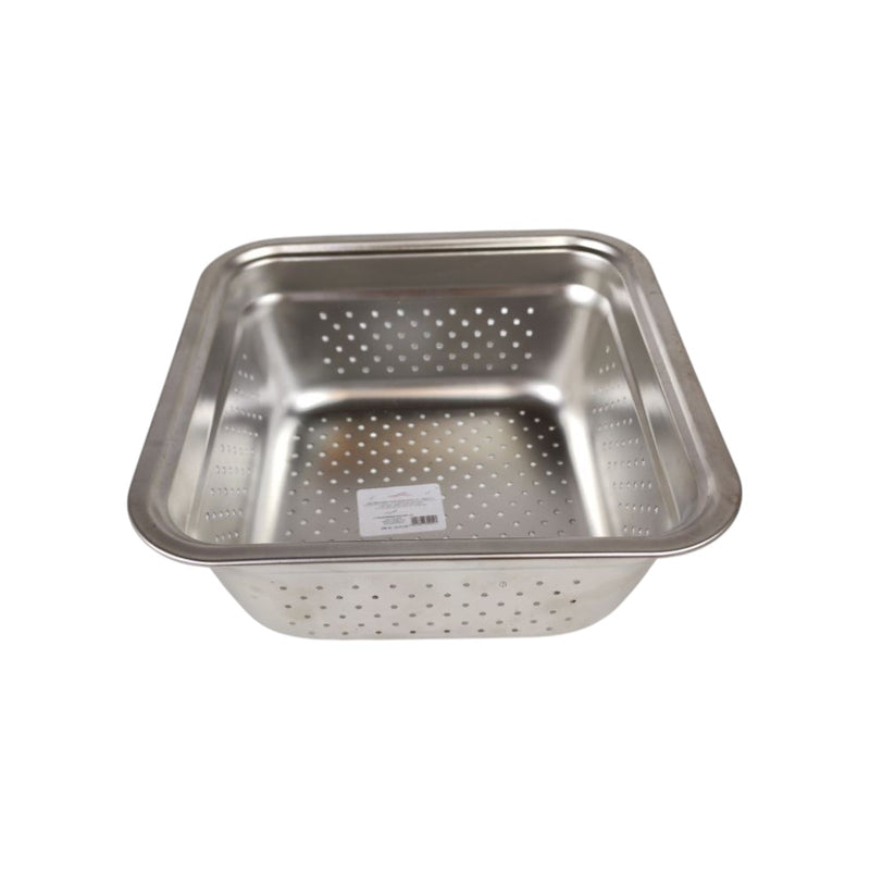 Stainless steel perforated pan on a white background available at cupindy.com