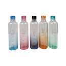 550ml Gradient Glass Water Bottle with Measurement Markings and Leak-Proof Cap – Selective Colors