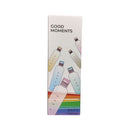 Box of 'Good Moments' with colorful bottle illustrations on a white background