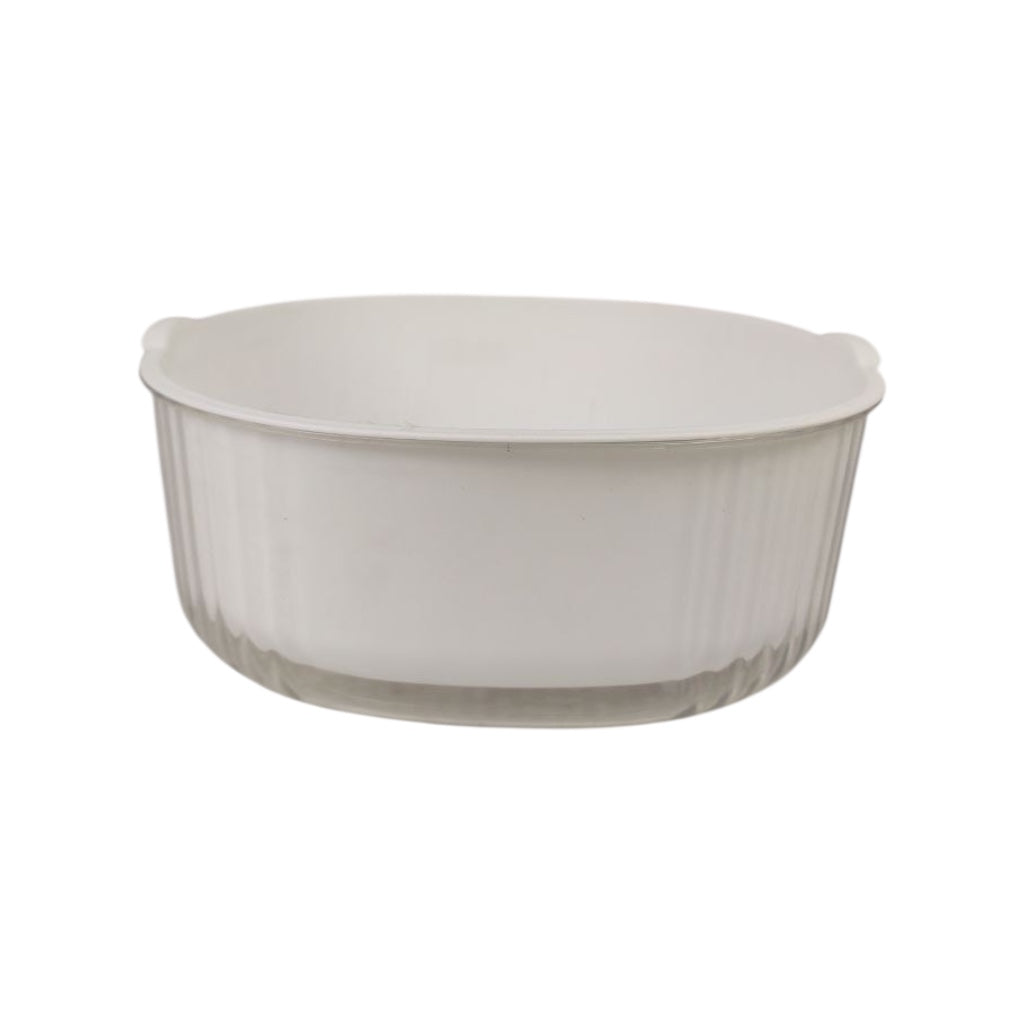 White ceramic bowl on a white background