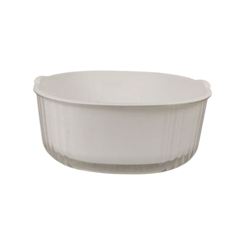White ceramic bowl on a white background