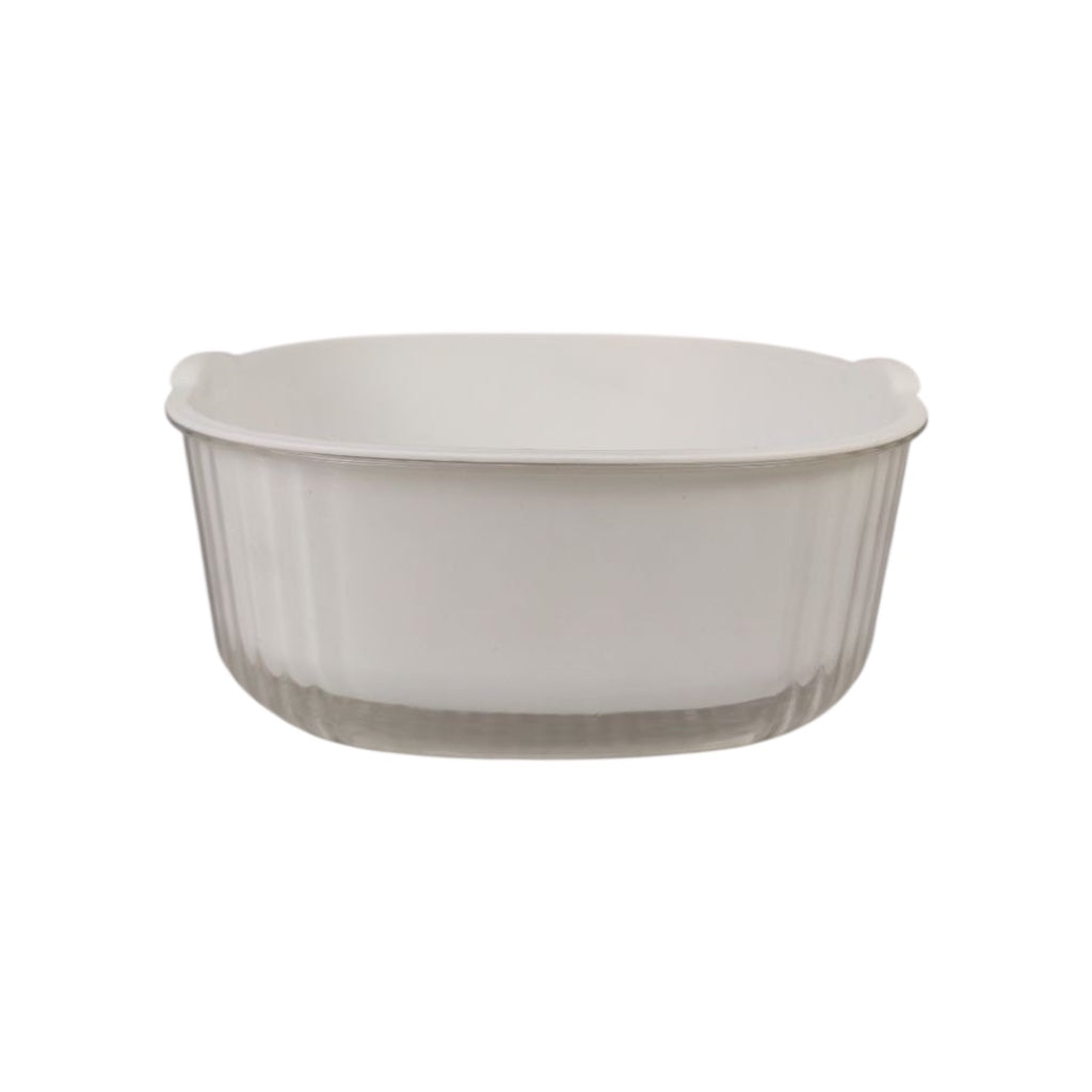 White ceramic bowl on a white background