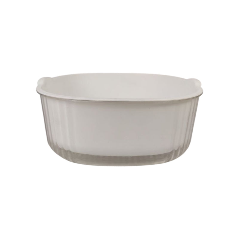 White ceramic bowl on a white background