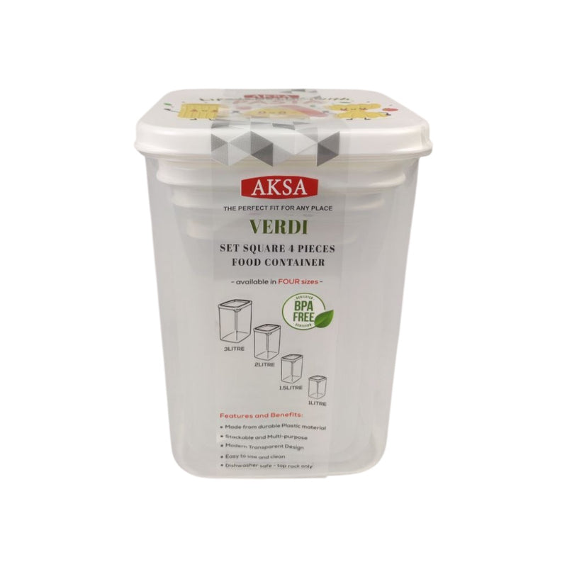 Aksa Verdi food container on a white background