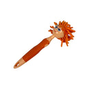 Toy brush with a lion head on a white background