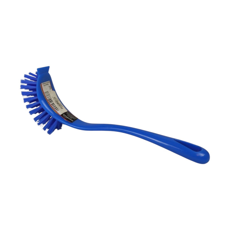 Blue brush with bristle head on a white background