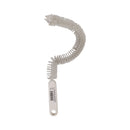Spiral brush with a white handle on a white background