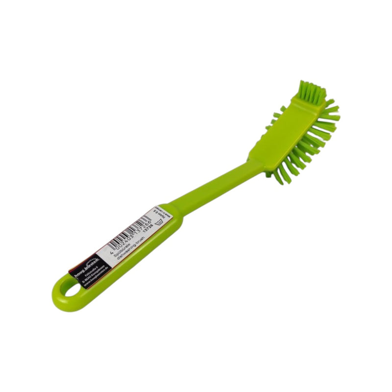 Green bottle brush with bristle head on a white background