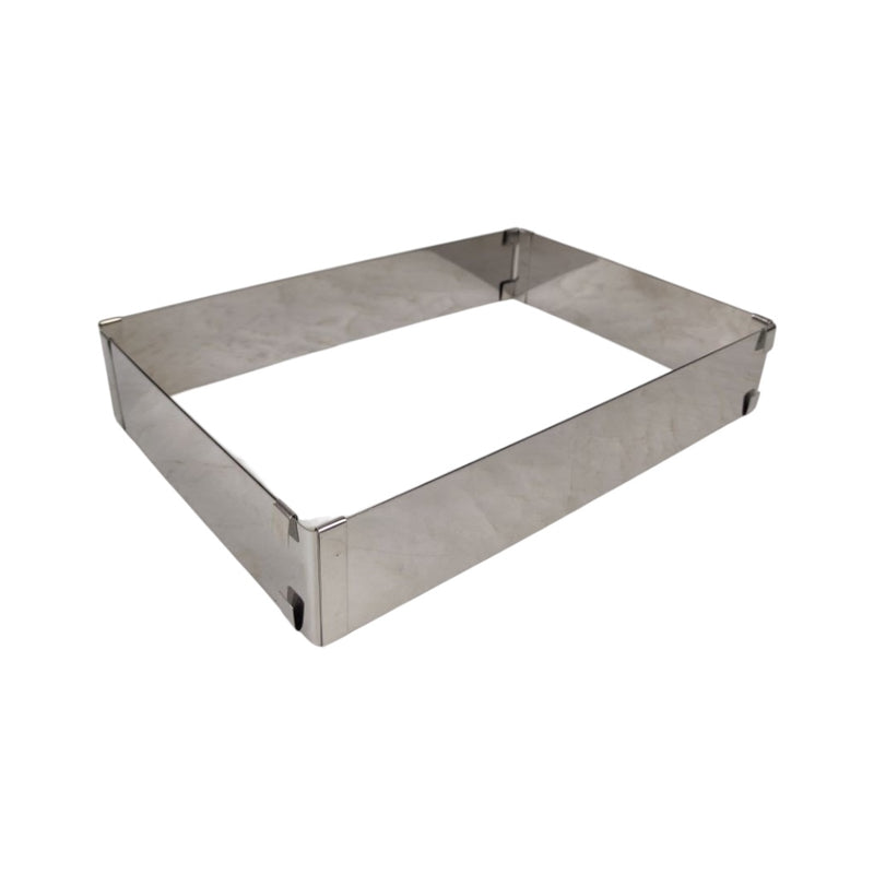 Metal baking tray on a white background