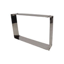 Metallic console table on a white background