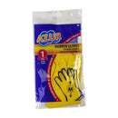 Pack of Azur rubber gloves with yellow gloves inside on a white background