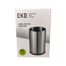 EKO Angel Deluxe Room Bin packaging with a silver bin on a white background