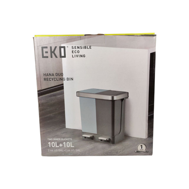 EKO Hana Duo Recycling Bin packaging on a white background