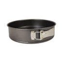 Black springform pan with a metal clasp on a white background available at cupindy.com