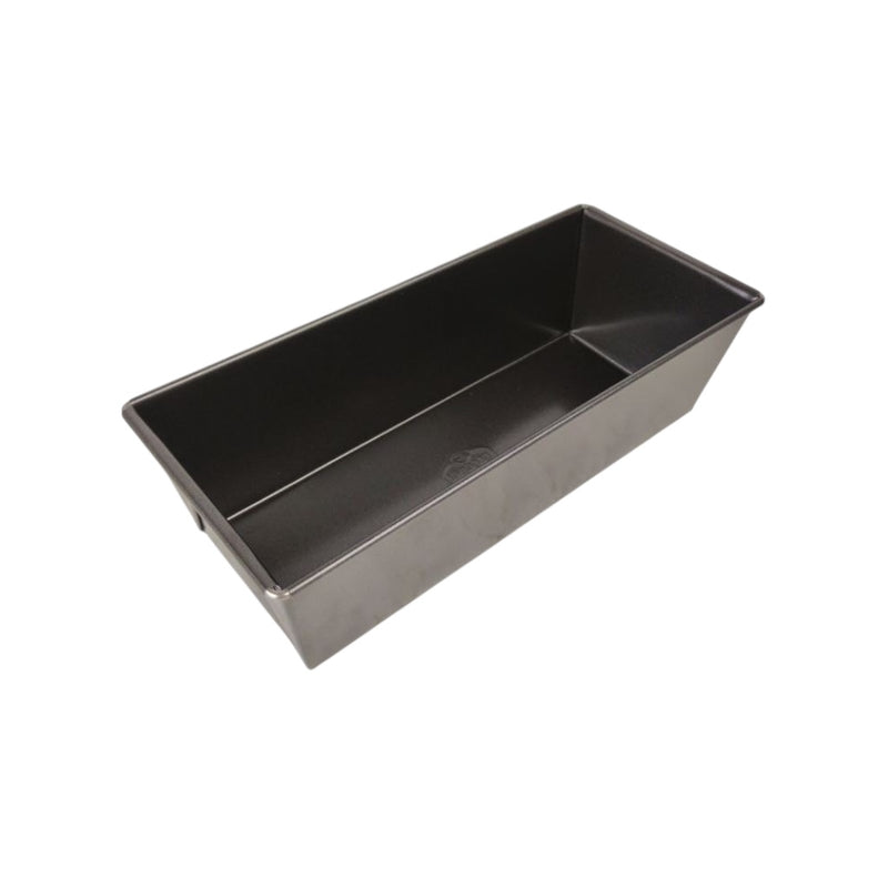 Black rectangular metal loaf pan on a white background available at cupindy.com