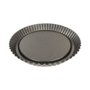 Metal tart pan with fluted edge on a white background available at cupindy.com