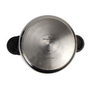 Stainless steel pot lid with Magimix branding on a white background