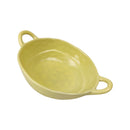 22cm Porcelain Serving Bowl with Handles - Decorative Oval Casserole Dish