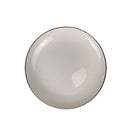 Modern Porcelain Dinner Plate - 26cm White Plate with Black Rim for Serving
