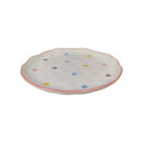 Porcelain Dessert Plate Medium 20cm With Scalloped Edge And Cute Floral Pattern