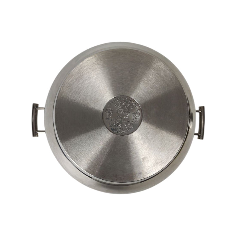 ABOUD 28cm Stainless Steel Cooking Pot - Deep Casserole Pot with Lid
