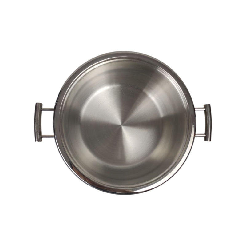 ABOUD 24cm Stainless Steel Cooking Pot - Deep Casserole Pot Made in Egypt