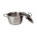 ABOUD 18cm Stainless Steel Cooking Pot - Deep Casserole Pot Made in Egypt