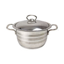 ABOUD 18cm Stainless Steel Cooking Pot - Deep Casserole Pot Made in Egypt