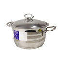 ABOUD 18cm Stainless Steel Cooking Pot - Deep Casserole Pot Made in Egypt