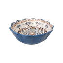 Porcelain Serving Bowl Medium 15cm With Geometric Pattern For Salads And Daily Dining