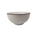 Porcelain Serving Bowl Small 13cm With Elegant Ribbed Design For Daily Dining