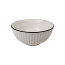 Porcelain Serving Bowl Small 13cm With Elegant Ribbed Design For Daily Dining