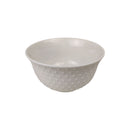 Elegant Porcelain Serving Bowl Small White With Textured Design For Daily Dining