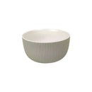 Generic Porcelain Serving Bowl Medium Size Ribbed Design For Soup Salad And Daily Use