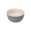 Generic Porcelain Serving Bowl Medium Size Ribbed Design For Soup Salad And Daily Use