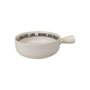 Generic Porcelain Mini Soup Bowl With Handle, White, Random Prints For Daily Serving