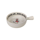 Generic Porcelain Mini Soup Bowl With Handle, White, Random Prints For Daily Serving