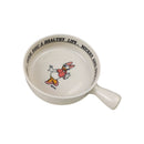Generic Porcelain Mini Soup Bowl With Handle, White, Random Prints For Daily Serving