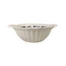 Generic Porcelain Mini Serving Bowl With Handles, White, Random Prints For Snacks & Desserts