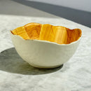 Plastic Bowl With Wooden-Style Finish - 12.5 Cm Elegant Lightweight Serving Bowl
