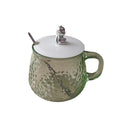 كوب زجاجي بنمط المطرقة الجليدية مع غطاء على شكل دب لطيف - تصميم فريد لعشاق الشاي والقهوة