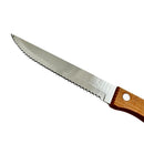 JAFOISON Stainless Steel Kitchen Knife 11.5 cm – Serrated Edge With Wooden Handle