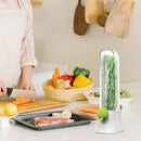 حافظة أعشاب وخضروات طازجة بقاعدة ماء – علبة محكمة للحفاظ على البقدونس والكرفس والنعناع