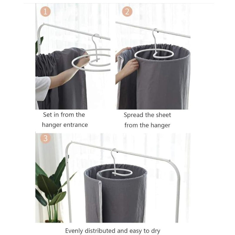 Laundry Spiral Hanger with Hook – Rotating Space-Saving Hanger for Drying Clothes, Sheets, and Towels | Cupindy
