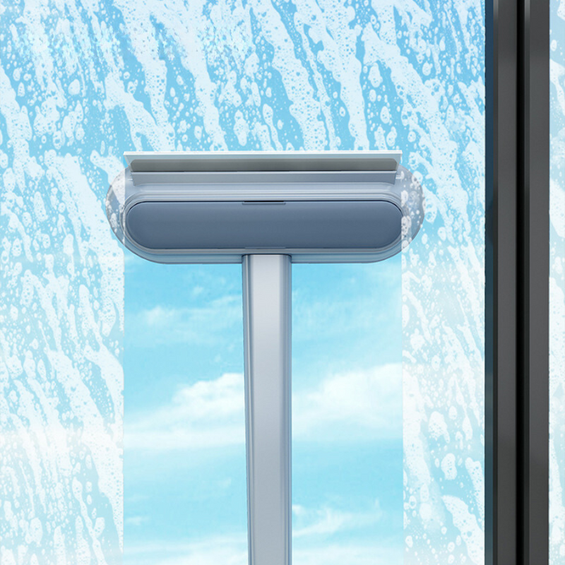 Multi-Function Window Cleaner Brush - Double-Sided, Pet Hair & Lint Remover, Durable & Reusable