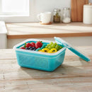 Lock And Fresh Ventilated Food Storage Container 3L PP5 Plastic With Inner Basket For Produce Freshness