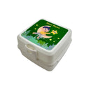 علبة طعام للأطفال بتصميم الفضاء والديناصورات آمنة للمايكروويف مع ملعقة وشوكة