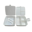 علبة طعام للأطفال بتصميم الفضاء والديناصورات آمنة للمايكروويف مع ملعقة وشوكة